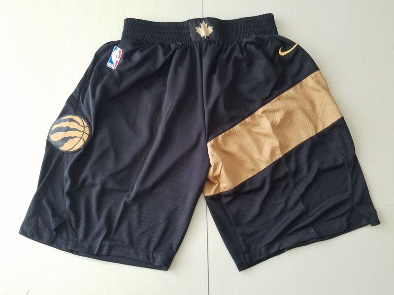 Men 2019 NBA Nike Toronto Raptors black shorts->toronto raptors->NBA Jersey
